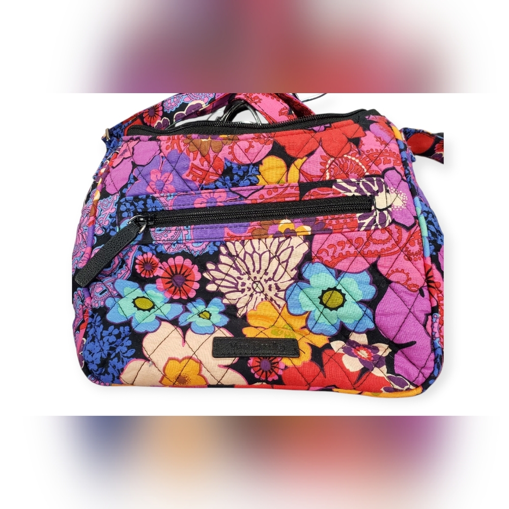 Vera Bradley Floral Quilted Crossbody Bag EUC